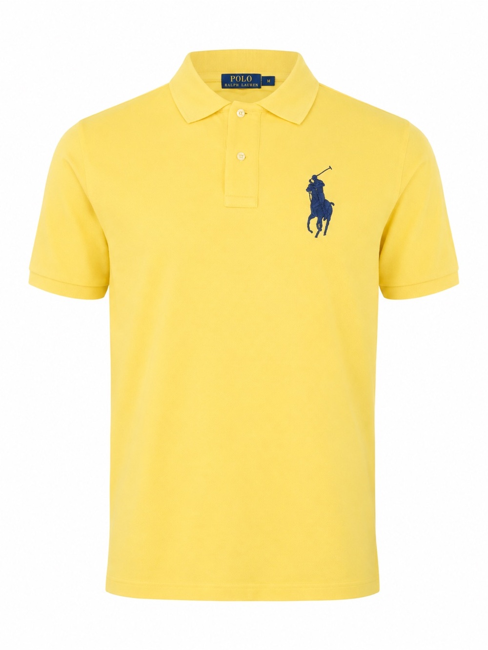 Polo Ralph Lauren Big Pony #3 Polo Shirt Mens 2XB Big Tall Yellow Navy Logo